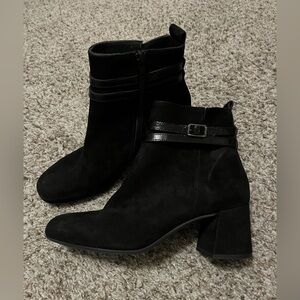 Paul Green Sydney Suede Leather Boots Black UK 6/ US 8.5 NEW